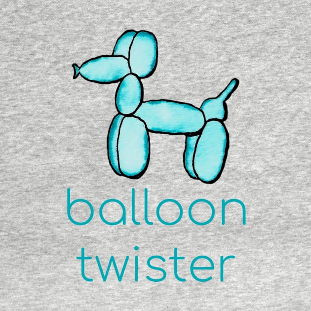 Watercolor Balloon Twister (Teal) by KelseyLovelle